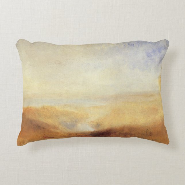 Landschaft mit der Ferne der Bucht von Joseph Turn Zierkissen (Vorderseite)