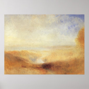 Landschaft mit der Ferne River Bay von Joseph Turn Poster