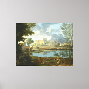 Landschaft mit der Ruhe von Nicolas Pouss Leinwanddruck