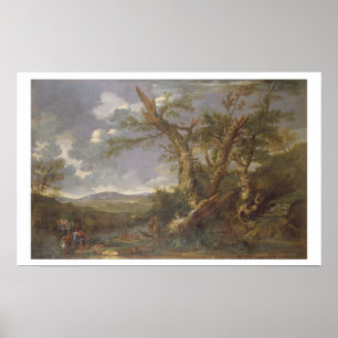 Landschaft mit der Taufe in Jordanien (Öl auf c Poster