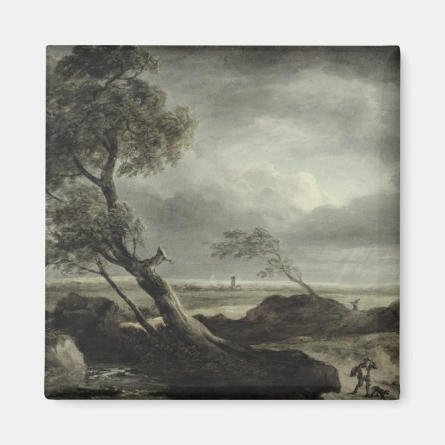 Landschaft mit Dorf: Sturmeffekt Magnet (Vorne)