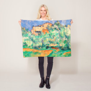 Landschaft mit einem Haus, Cezanne Fleecedecke