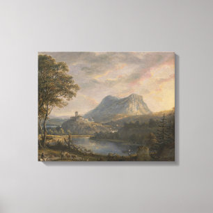 Landschaft mit einem See - Paul Sandby - c1808 Leinwanddruck
