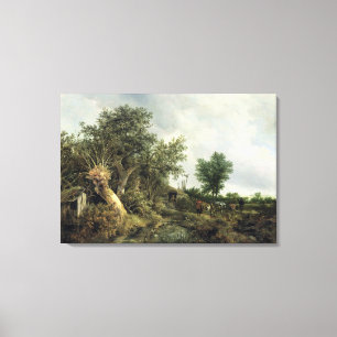 Landschaft mit einer Hütte, 1646 Leinwanddruck