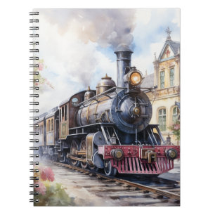 Landschaft mit einer viktorianischen Eisenbahn Notizblock