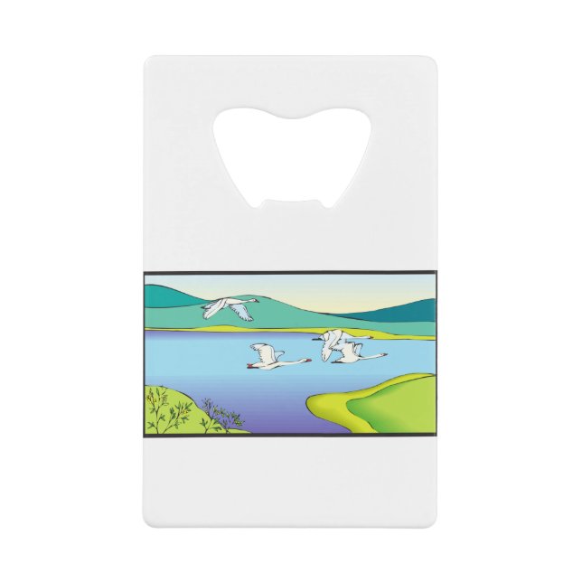 Landschaft mit flatternden Enten Geldbeutel Flaschenöffner (Vorderseite)