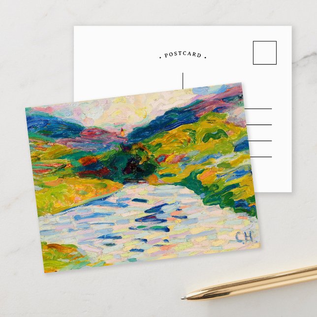 Landschaft mit Fluss | Curt Herrmann Postkarte (Von Creator hochgeladen)