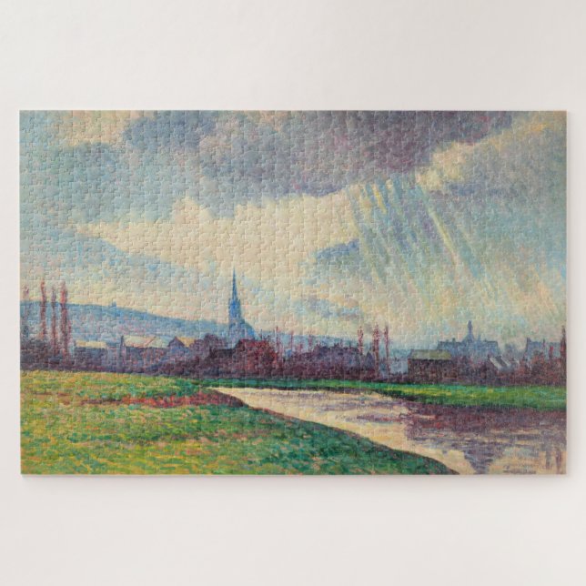 Landschaft mit Fluss (von Maximilien Luce) (Horizontal)