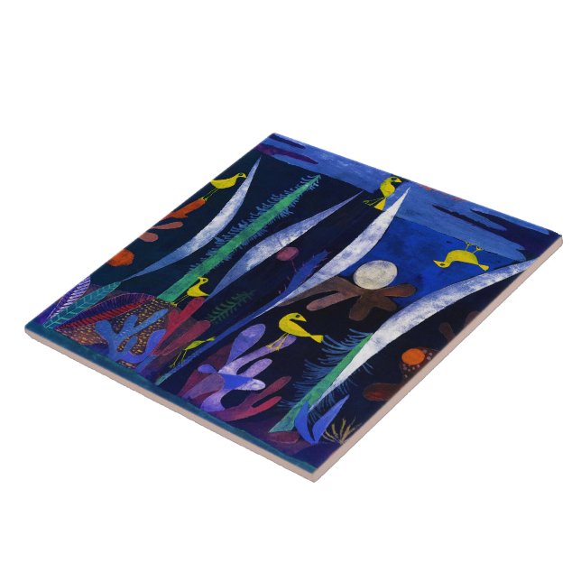 Landschaft mit gelben Vögeln, Paul Klee Fliese (Seite)