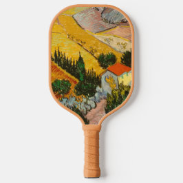 Landschaft mit Haus und Ploughma van Gogh Pickleball Schläger