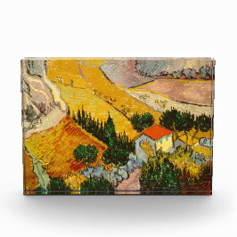 Landschaft mit Haus und PloughmaVincent van Gogh Fotoblock