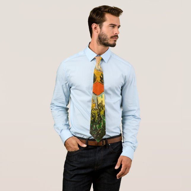Landschaft mit Haus und PloughmaVincent van Gogh Krawatte (Beispiel)