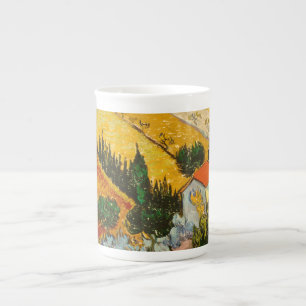 Landschaft mit Haus und PloughmaVincent van Gogh Prozellantasse