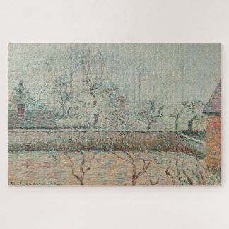 Landschaft mit Häusern und Mauer, Frost & Nebel