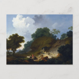 Landschaft mit Hirten von Fragonard Postkarte