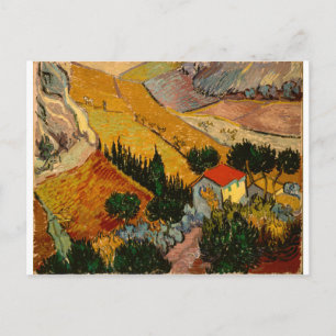 Landschaft mit House & Plowman, Vincent Van Gogh Postkarte