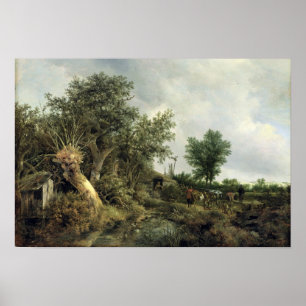 Landschaft mit Hütte, 1646 Poster