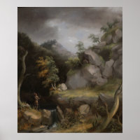 Landschaft mit Indianern - Thomas Cole (Print).