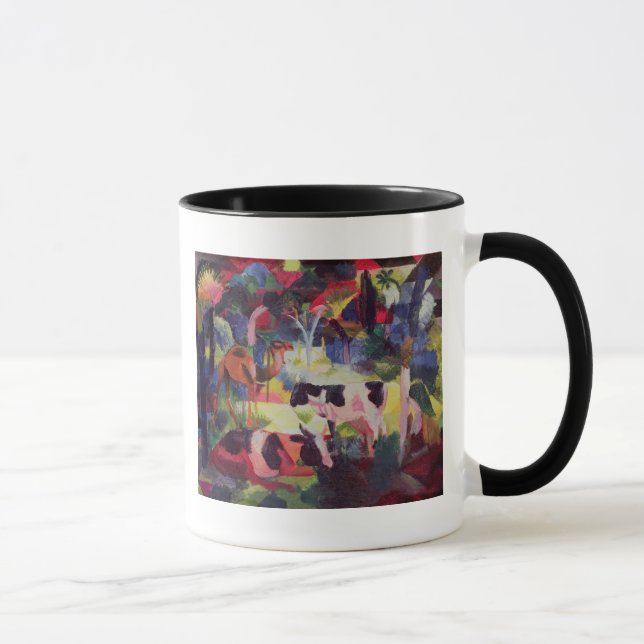 Landschaft mit Kühen und einem Kamel Tasse (Rechts)