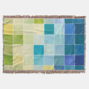 Landschaft mit mehrfarbigen Pixilated Quadraten Decke