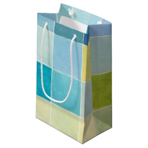 Landschaft mit mehrfarbigen Pixilated Quadraten Kleine Geschenktüte