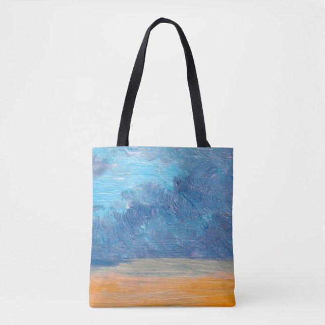 Landschaft mit Ölgemälden. Bildende Kunst, abstrak Tasche (Vorderseite)