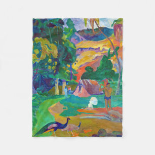 Landschaft mit Peakocks, Gauguin Fleecedecke