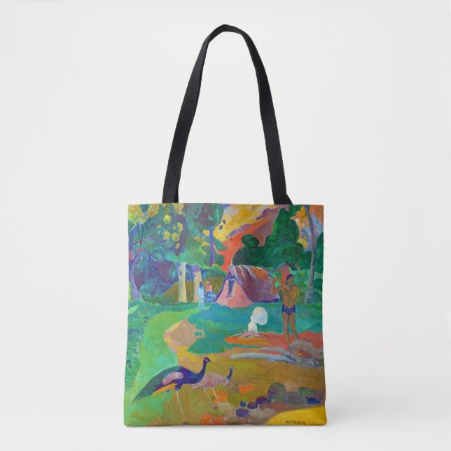 Landschaft mit Peakocks, Gauguin Tasche (Vorderseite)