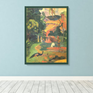 Landschaft mit Pfauen von Paul Gauguin Leinwanddruck
