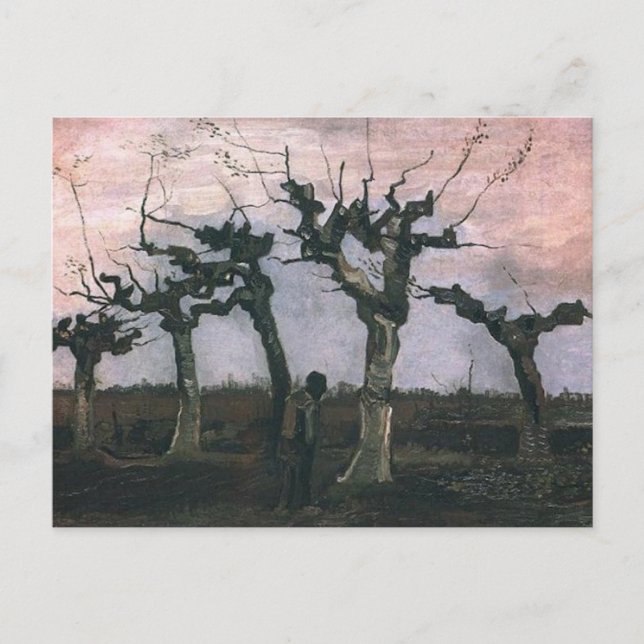 Landschaft mit Pollard Willows Postkarte (Vorderseite)
