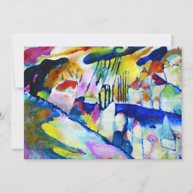 Landschaft mit Regen von Wassily Kandinsky Einladung (Vorderseite)