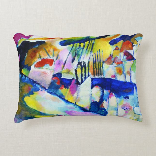 Landschaft mit Regen von Wassily Kandinsky Zierkissen (Vorderseite)
