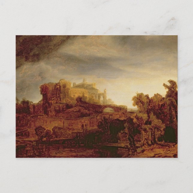 Landschaft mit Schloss Postkarte (Vorderseite)