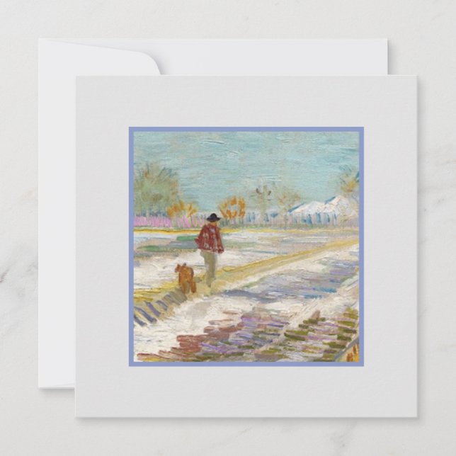Landschaft mit Schnee, Van-Gogh-Karte Karte (Vorderseite)