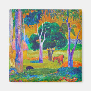 Landschaft mit Schweinefleisch und Pferd, Gauguin Magnet
