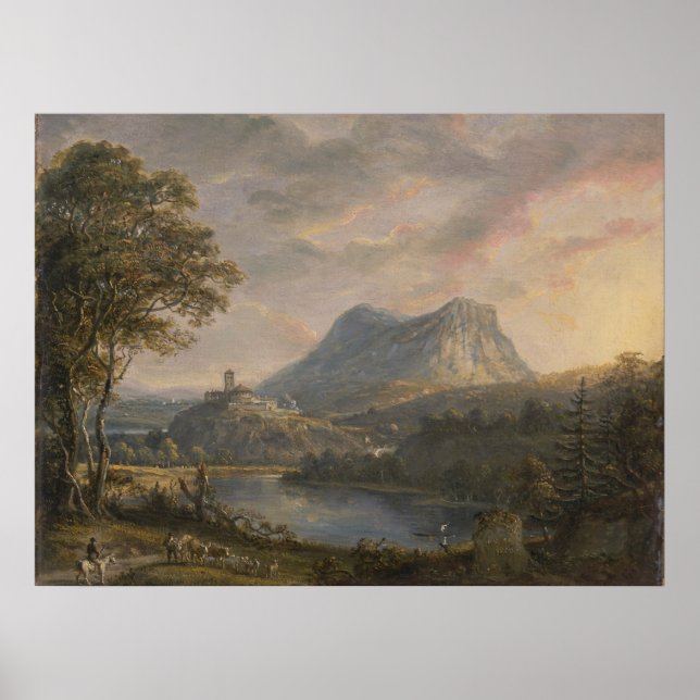 Landschaft mit See - Paul Sandby - c1808 Poster (Vorne)