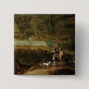 Landschaft mit Sportlern Button