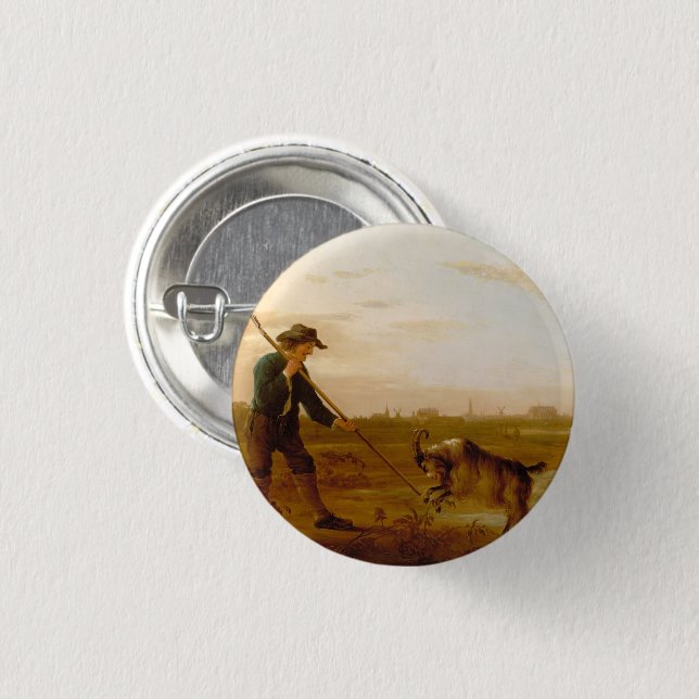 Landschaft mit Vieh Aelbert Cuyp Button (Vorne & Hinten)