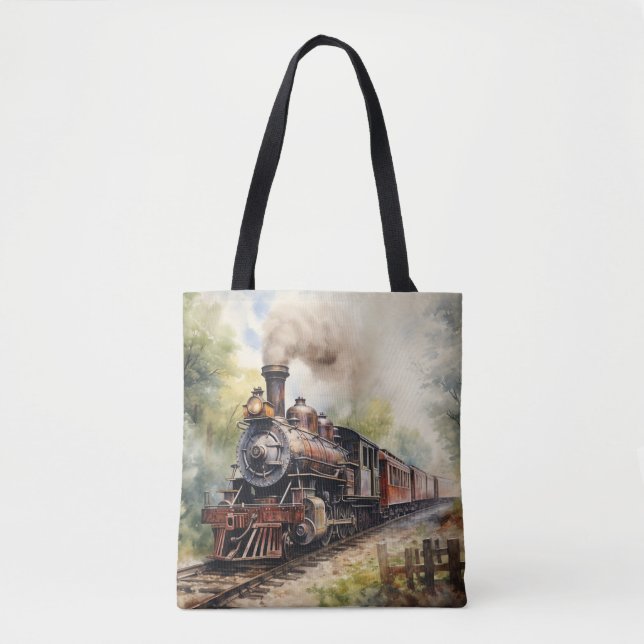 Landschaft mit viktorianischer Eisenbahn Tasche (Vorderseite)