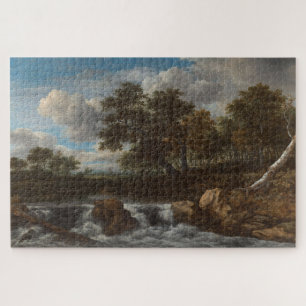 Landschaft mit Wasserfall Vintage-Kunst