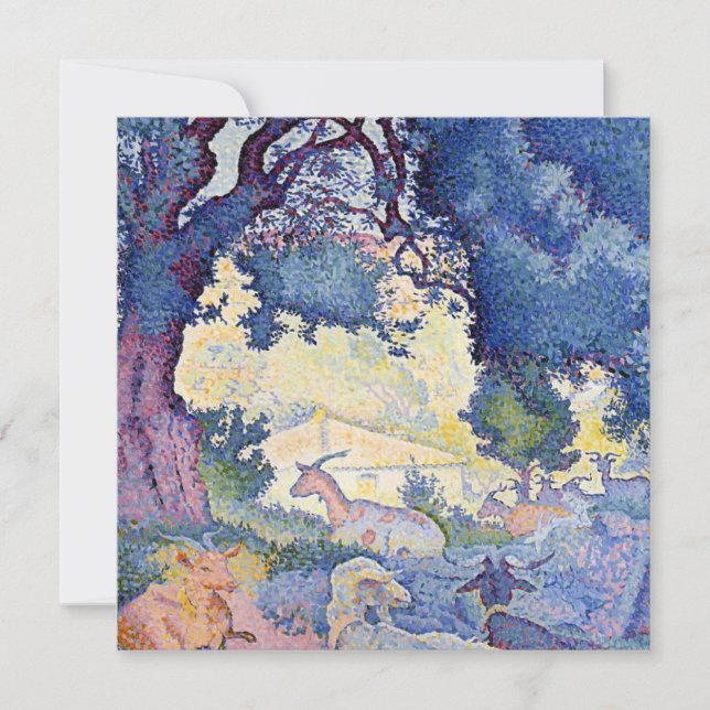 Landschaft mit Ziegen (von Henri-Edmond Cross) Karte (Vorderseite)