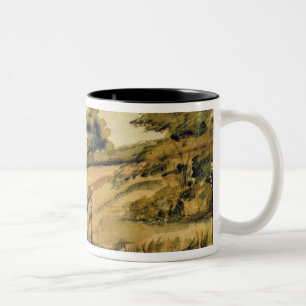 Landschaft mit Zug, 1854 (w/c und Bleistift auf Zweifarbige Tasse