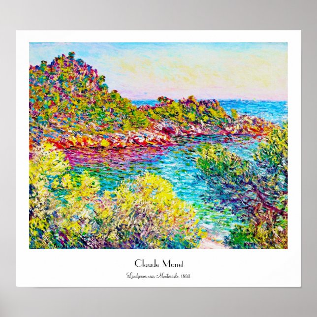 Landschaft nahe Montecarlo, 1883 Claude Monet Poster (Vorne)