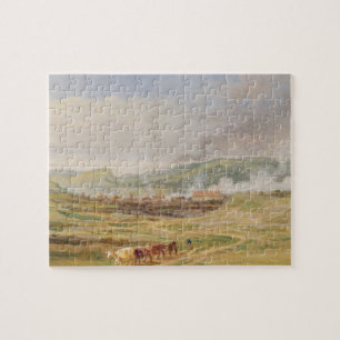 Landschaft nahe Swansea, Südwales (Öl auf Platte