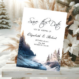 Landschaft, Natur, Waldfluss Save the Date