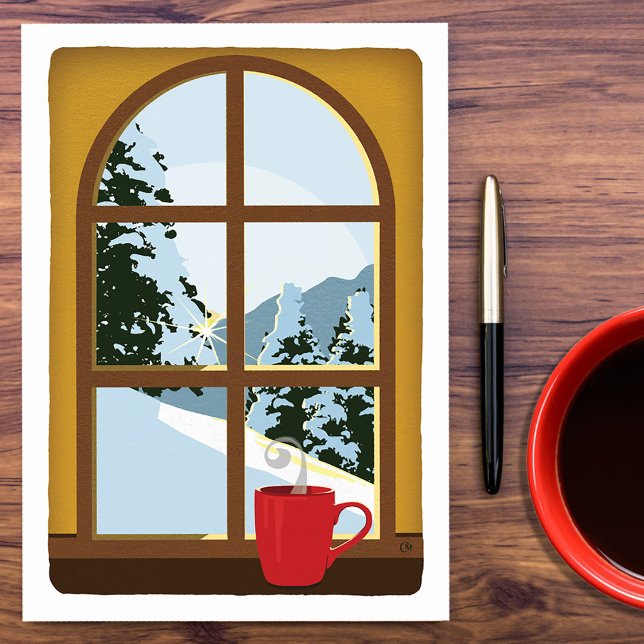 Landschaft Neuer Winter Sonnenaufgang Leere Karte (Von Creator hochgeladen)