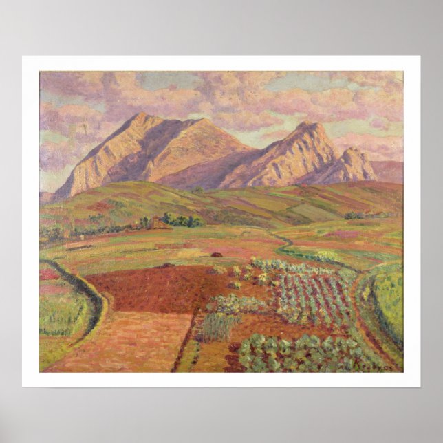 Landschaft (Öl auf Leinwand) Poster (Vorne)