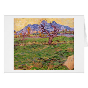 Landschaft, Olivenbaum, Berge, Vincent van Gogh