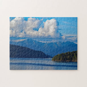 Landschaft Ozean Berge Alaska Foto