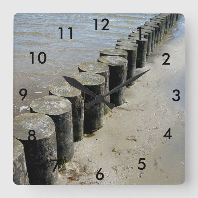 Landschaft, Ozean, Strand, Wanduhr (Vorderseite)